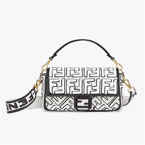 fendi bag black and white|fendi overnight bag.